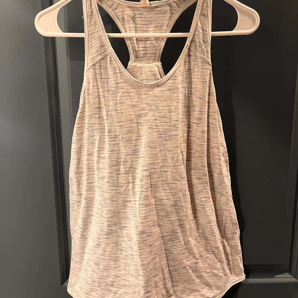 Lululemon Ruched racerback tank heather gray